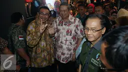 Presiden Ke-6 Susilo Bambang Yudhoyono hadir dalam acara Pidato Politik Calon Gubernur DKI Jakarta Agus Harimurti Yudhoyono di Hotel Dharmawangsa, Jakarta, Sabtu (11/12). (Liputan6.com/Johan Tallo)