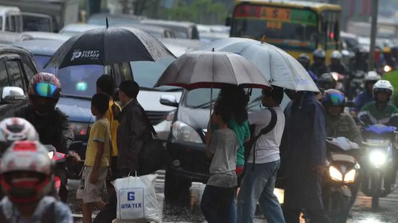Jakarta diguyur hujan