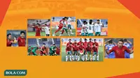 Kolase - Timnas Indonesia di Piala AFC U-19 2014, Piala AFC U-19 2018, dan Piala AFC U-20 2023 (Bola.com/Adreanus Titus/Andreas Davin)