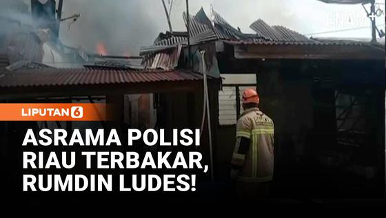 Asrama Polisi di Pekanbaru Terbakar, Rumah Dinas Ludes