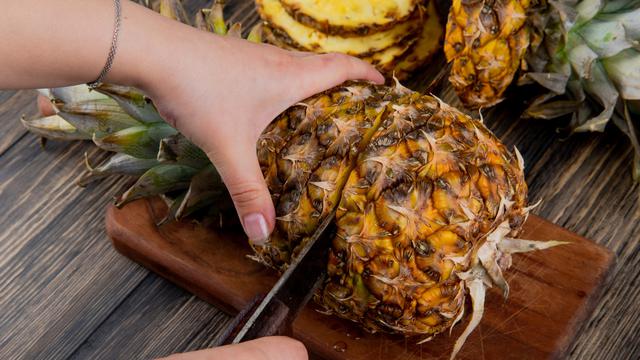 Cutting a Pineapple