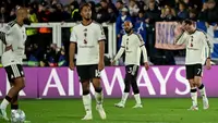Para pemain Manchester United bereaksi setelah kebobolan gol keempat dalam pertandingan League Phase UEFA Champions League antara Como 1907 dan Manchester United di Stadio Giuseppe Sinigaglia, Como, Italia bagian utara, pada 21 Oktober 2026. (PIERO CRUCIATTI/AFP)