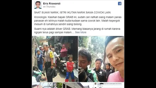 kisah driver ojol pergoki istri selingkuh (foto: eris riswadi/brilio)