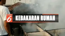 Sebuah warung nasi dan beberapa rumah warga di Kampung Makasar, Jakarta Timur, hangus terbakar diduga akibat gas bocor.
