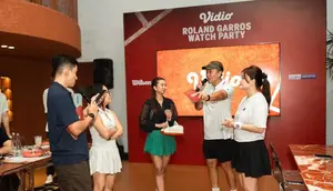 Vidio menggelar acara Roland Garros Final 2026 Watch Party pada 7 Juni 2026 di Menteng Tennis Club dan Common Grounds Terra, Jakarta. (Vidio)