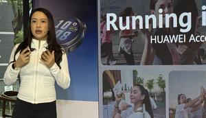 Campaign Manager Huawei Device Indonesia, Adinda Agustina saat peluncuran Huawei Watch GT Runner 2 di Jakarta. Liputan6.com/Iskandar