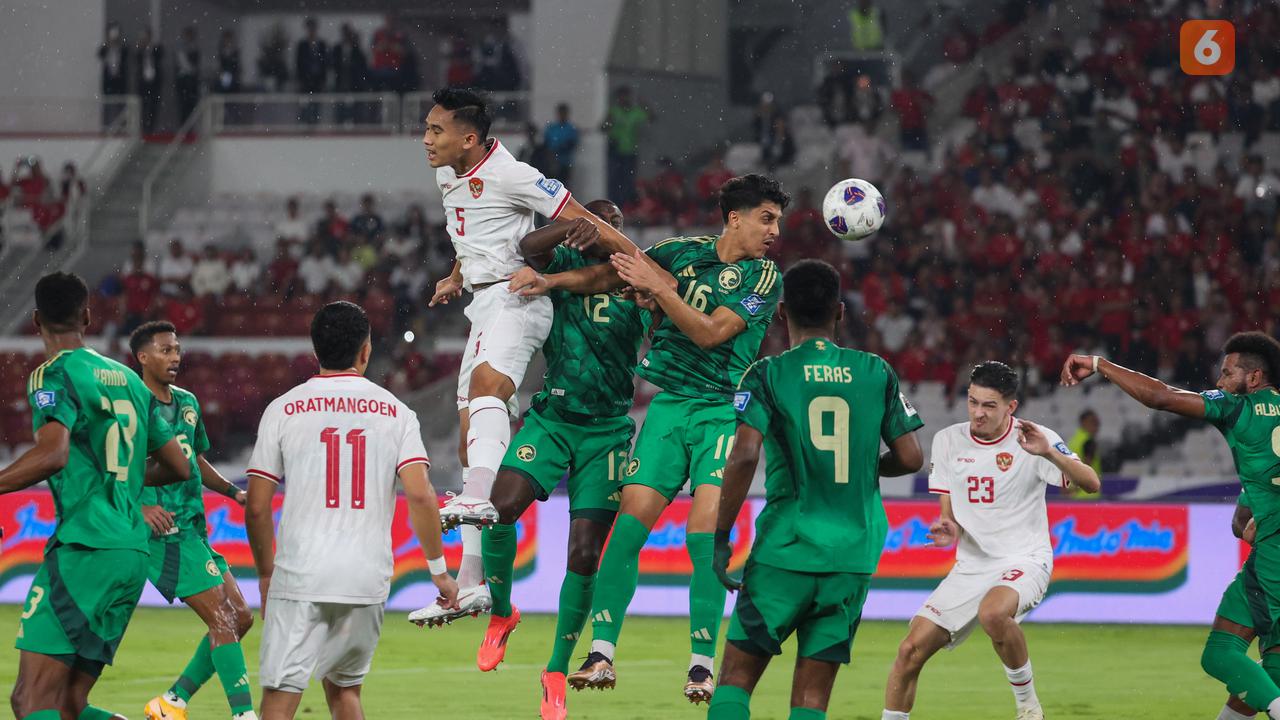 Timnas Indonesia Vs Arab Saudi di Kualifikasi Piala Dunia 2026