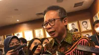 Kepala Badan Pengawas Perdagangan Berjangka Komoditi (Bappebti) Didid Noordiatmoko, di Kementerian Perdagangan, Kamis (4/5/2023). Didid memberikan update mengenai bursa berjangka CPO.