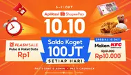 Jangan Lewatkan Promo 10.10, Makan KFC Cuma Rp10 Ribu via Aplikasi ShopeePay