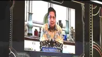 Menteri Koordinator bidang Perekonomian Airlangga Hartarto dalam International Convention on Indonesian Upstream Oil and Gas 2022 (IOG 2022) di BNDCC, Nusa Dua, Bali, Kamis (24/11/2022).