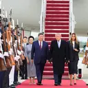 Langka, Trump Sambut Langsung Xi Jinping Saat Tiba di Bandara AS
