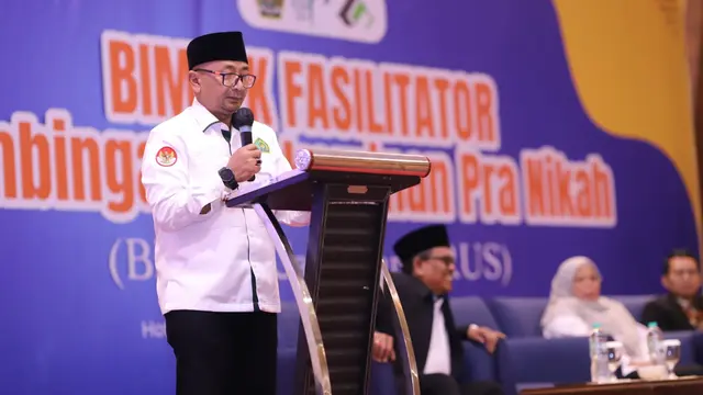 Direktur Bina KUA dan Keluarga Sakinah Kemenag, Cecep Khairul Anwar saat membuka kegiatan di Jakarta. (Istimewa)