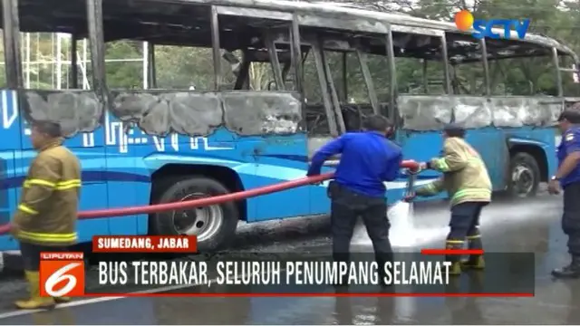 Saat terbakar, bus penumpang jurusan Dipati Ukur - Jatinangor ini tengah membawa beberapa penumpang. Namun, tidak ada korban jiwa.