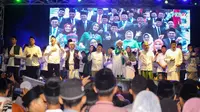 Gus Muhaimin hadir dalam acara Banyuwangi Bersholawat yang digelar di Lapangan Blambangan, Kabupaten Banyuwangi, Jawa Timur, Sabtu malam (10/9/2022).