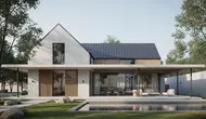 7 Model Rumah Minimalis dengan Atap Kombinasi Pelana dan Kanopi Modern