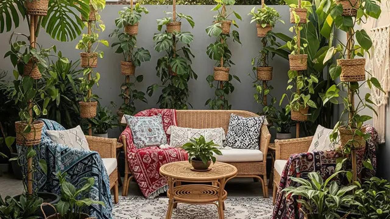 9 Model Teras Belakang Rumah dengan Tiang Tanaman Salur yang Instagramable 2025