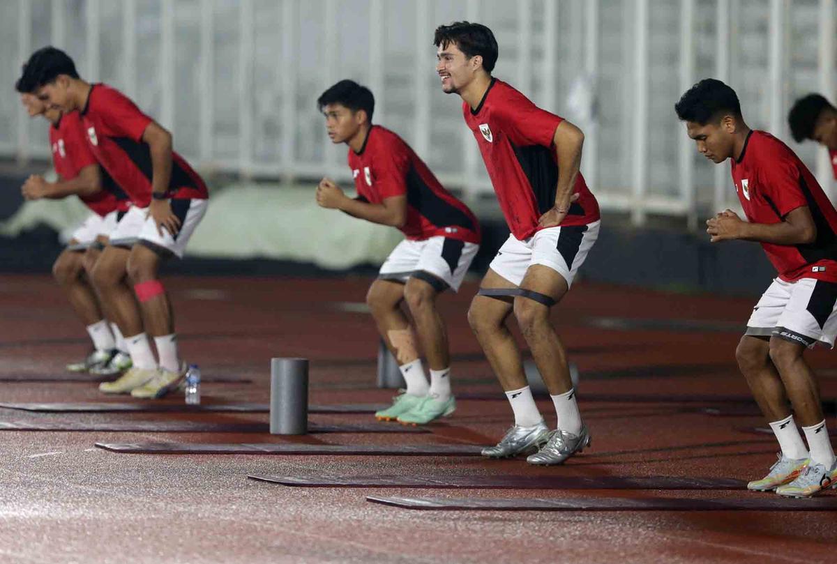 FOTO: Latihan Terakhir Timnas U-23 di GBK, Siap Tuntaskan Misi Balas Dendam Lawan Vietnam