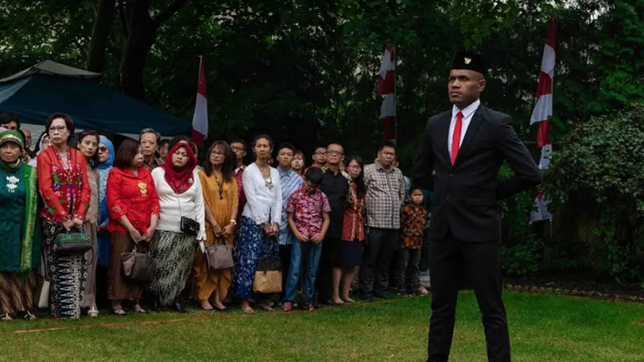 Yulian Marco Fonza Awairaro atau biasa disapa Marco jadi pemimpin upacara 17 Agustus 2019 di Toronto, Kanada (KJRI Toronto)