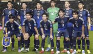 Starting XI pemain Jepang dalam laga melawan Timnas Indonesia saat laga Grup C Putaran Ketiga Kualifikasi Piala Dunia 2026 di Suita Stadium, Jepang, Selasa (10/06/2025). (AP Photo/Kyodo News/Shohei Miyano)