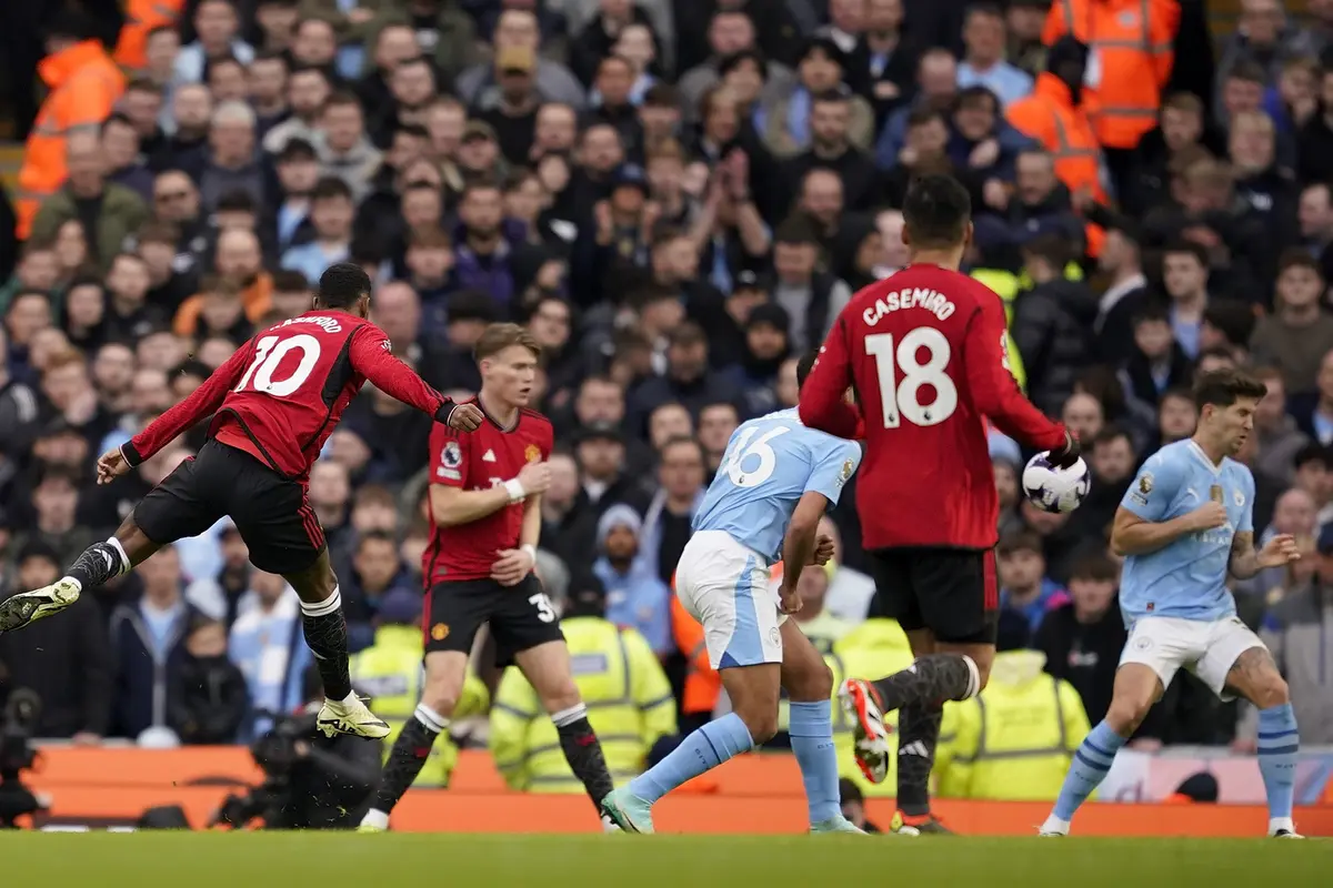 Marcus Rashford - Manchester City Vs Manchester United di Premier League 2023/2024