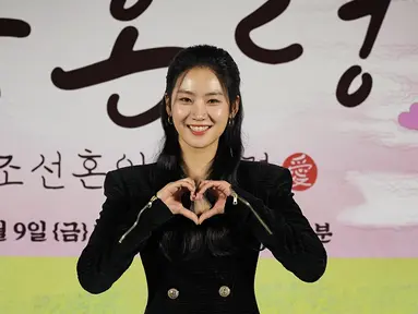 Park Ju Hyun di Konferensi Pers Drakor The Forbidden Marriage. (Foto: dok Prime Video)