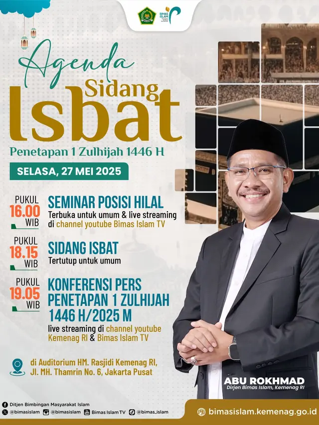 Infografis Sidang Isbat 1 Zulhijah dan Idul Adha 1446 H