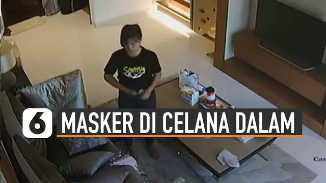 Beredar video CCTV pegawai rumah tangga memasukkan masker ke celana dalam. Kejadian ini diunggah oleh artis Eko Patrio melalui akun media sosial pribadinya.