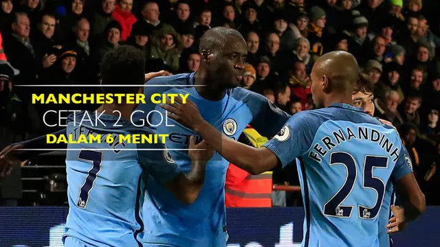 Manchester City Cetak 2 Gol dalam Waktu 6 Menit