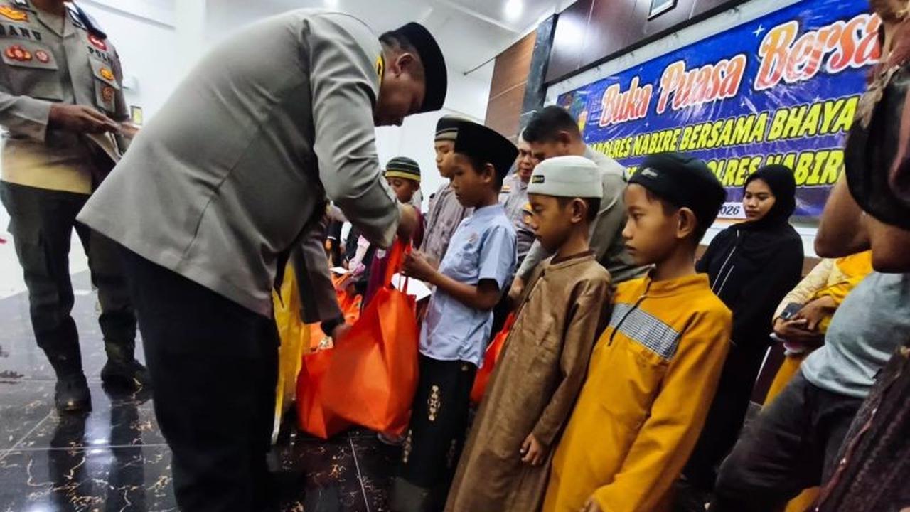 Polres Nabire Pererat Silaturahim Ramadhan dengan Santuni Anak Yatim, Jaga Kamtibmas Kondusif