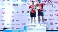 Ganda campuran Indonesia Tontowi Ahmad/Liliyana Natsir meraih gelar juara Malaysia Open Super Series Premier 2016. (Liputan6.com/Humas PP PBSI)