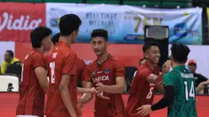 Jakarta Garuda Jaya yang diproyeksikan untuk mengikuti Kejuaraan Voli Asia U-20 menelan kekalahan keduanya di putaran pertama PLN Mobile Proliga 2024 setelah takluk 0-3 (16-25, 23-25, 15-25) dari Jakarta Pertamina Pertamax di GOR Amongrogo, Yogyakarta, Sabtu (27/4/2024). (Dok. PBVSI)