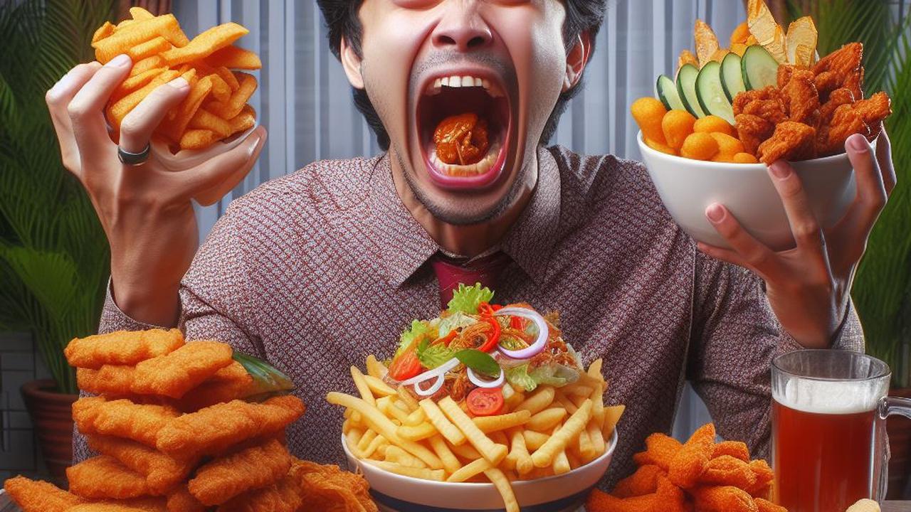 Ilustrasi Makan Gorengan