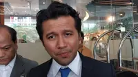 Wakil Gubernur Jawa Timur, Emil Dardak di Hotel Novotel Cikini, Jakarta, Senin (6/10/2025). Emil berkomentar soal ambruknya ponpes Al-Khoziny. (Liputan6.com/Arief)