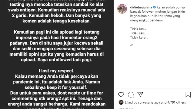 Didiet Maulana (Foto: Instagram/@didietmaulana)