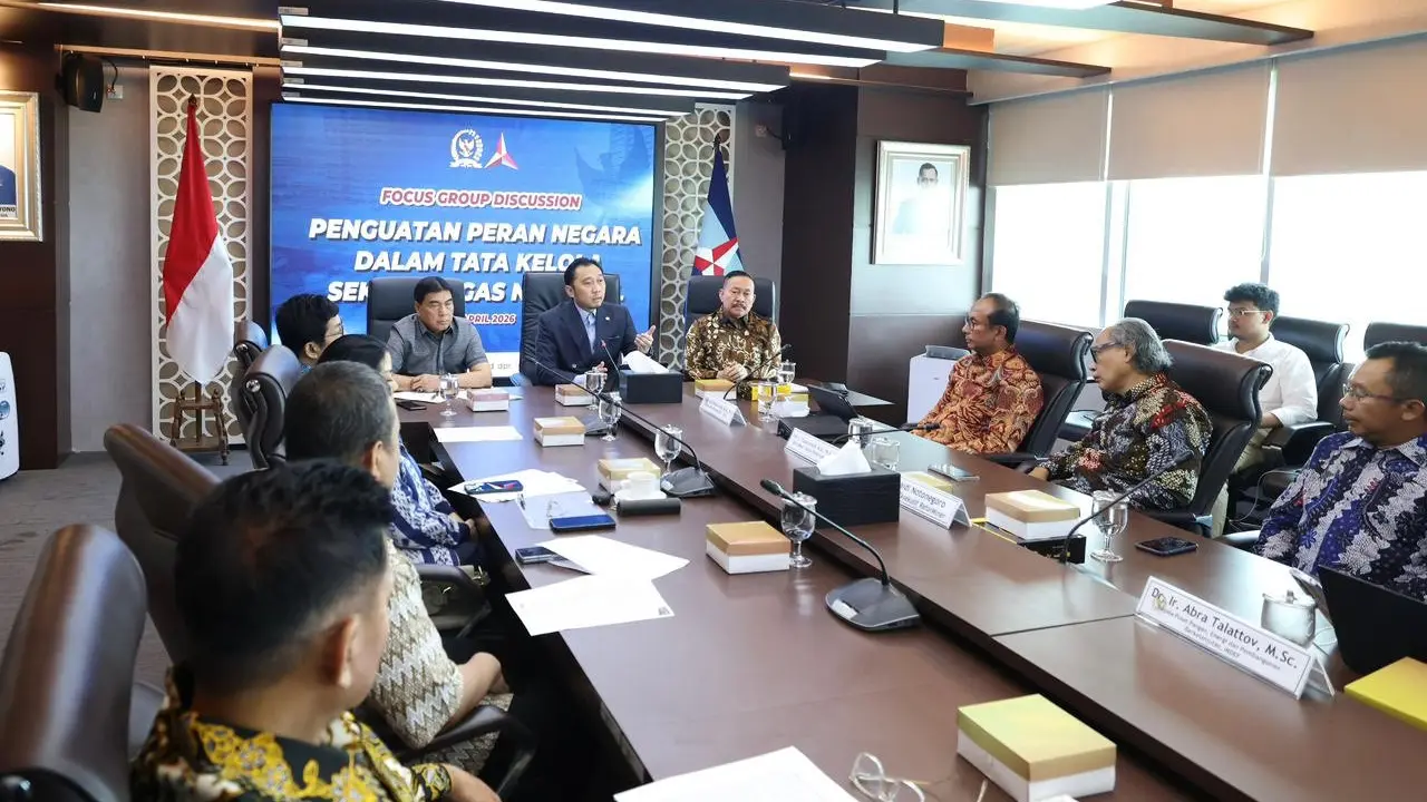 Wakil Ketua MPR RI, Edhie Baskoro Yudhoyono (Ibas) dalam Focus Group Discussion (FGD) bertajuk “Penguatan Peran Negara dalam Tata Kelola Sektor Migas Nasional” di Kompleks DPR RI Jakarta pada 13 April 2026 (Istimewa)