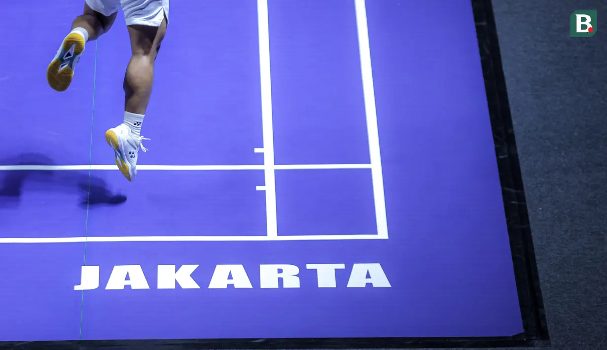 Tampilan court dan karpet baru di Indonesia Open 2025 yang berlangsung di Istora Senayan, Jakarta, Selasa (03/06/2025). (Bola.com/Bagaskara Lazuardi)