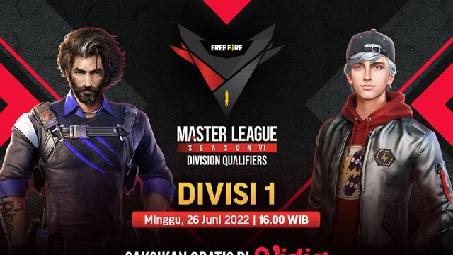 Saksikan, Live Streaming Free Fire Master League Season 6 Babak Kualifikasi Divisi di Vidio
