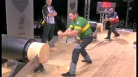 Seorang pria asal Australia menjadi juara dunia lomba menebang kayu sedunia. 