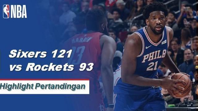 Terlepas dari 37 poin dari James Harden untuk melanjutkan kemenangannya, Rockets menderita kekalahan terburuk mereka musim ini di belakang double-double Joel Embiid yang mengesankan (32 poin, 14 rebound).