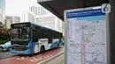 PT Transjakarta berencana menambah rute perjalanan di daerah Bogor, Depok, Tangerang dan Bekasi (Bodetabek) yang akan direalisasikan dalam kurun waktu tiga bulan ke depan. (Liputan6.com/Angga Yuniar)