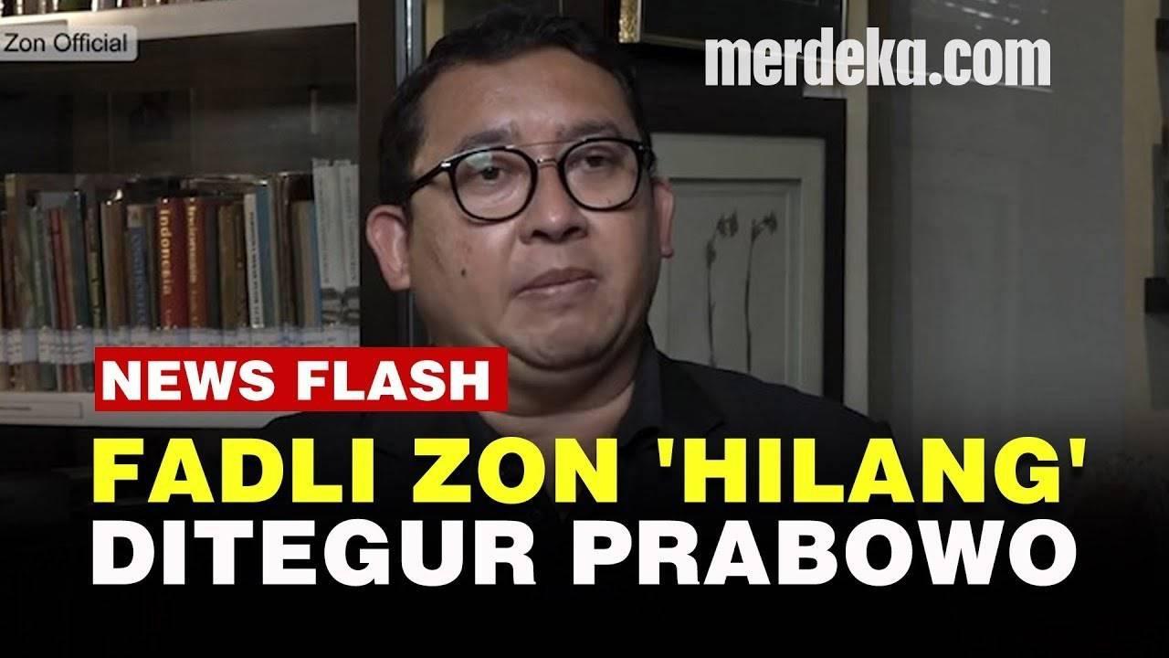 VIDEO: Nasib Fadli Zon Usai Ditegur Prabowo Karena Sentil Presiden Jokowi Soal Banjir