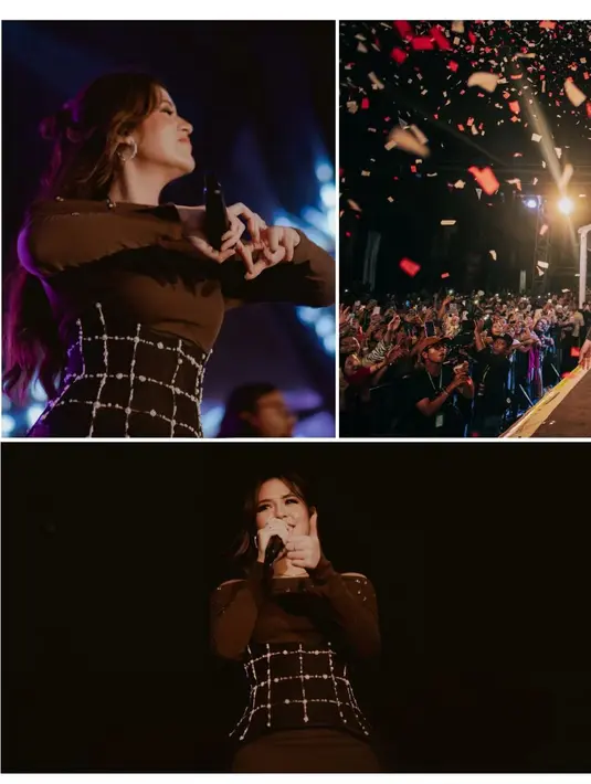 Busana minimalis ini dipadukan dengan obi korset berwarna hitam yang perjelas pinggang ramping Raisa [@raisa6690]