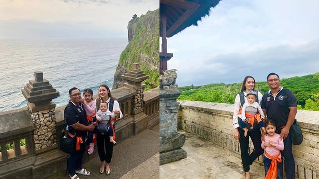 Momen kebersamaan keluarga Reisa Broto Asmoro saat berlibur di Bali.