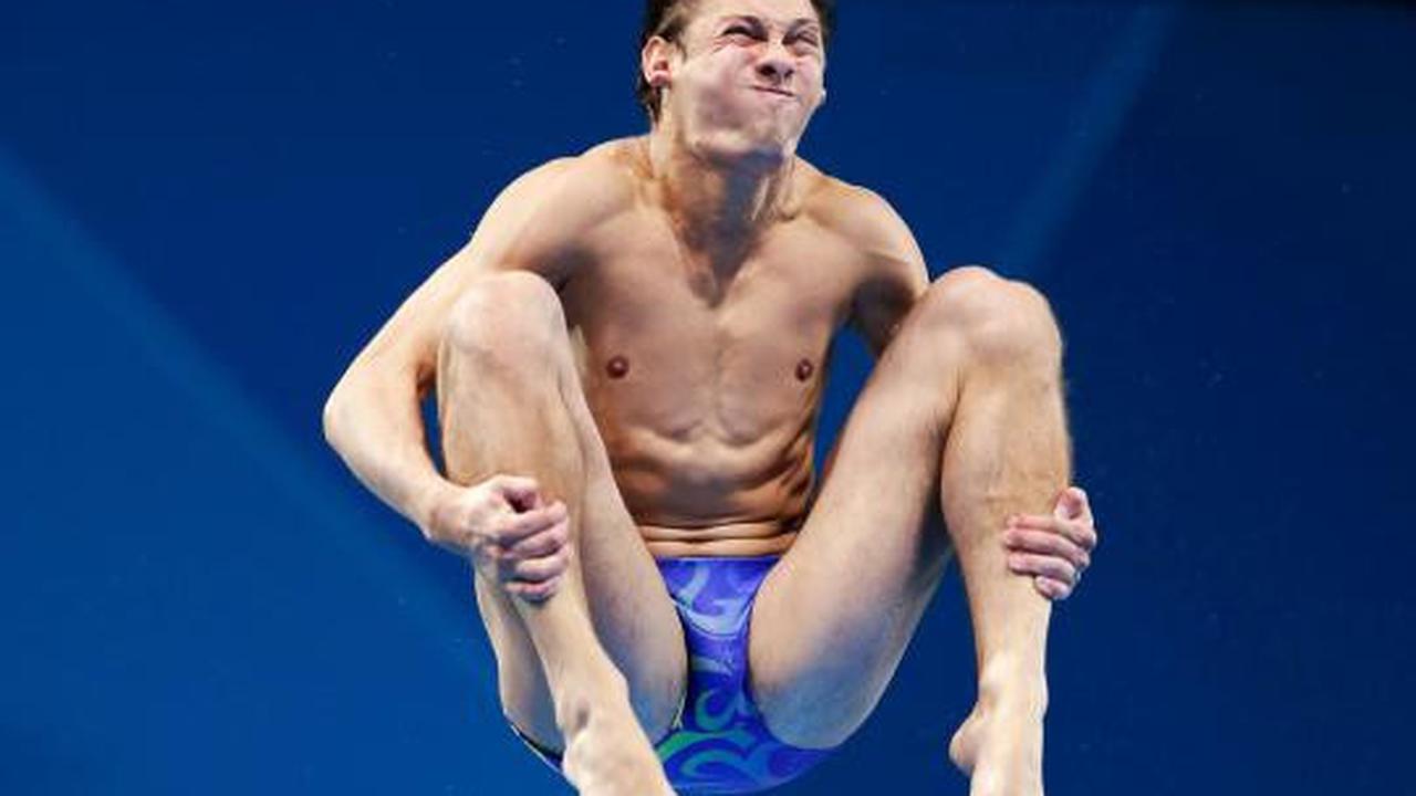 Ekspresi wajah atlet loncat indah Olimpiade 2012