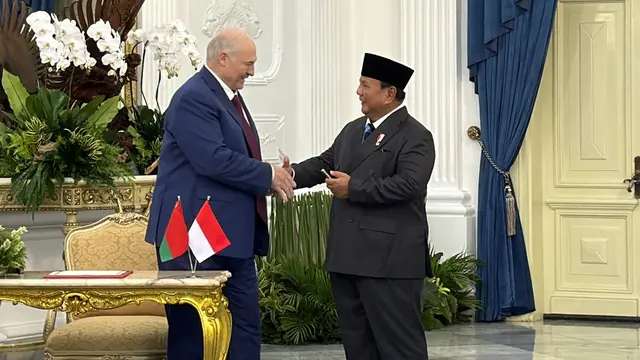 Presiden Prabowo Subianto menerima kunjungan kenegaraan Presiden Republik Belarus Aleksandr Lukashenko di Istana Merdeka Jakarta.