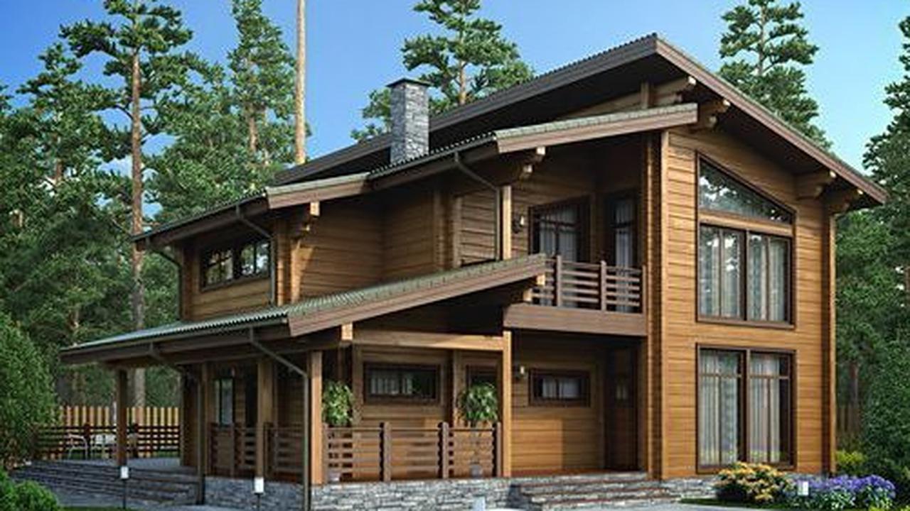 Model Rumah 2 Lantai Kayu dengan Pekarangan Luas