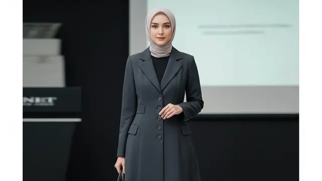 Model Abaya Polos Tanpa Motif Tapi Anggun