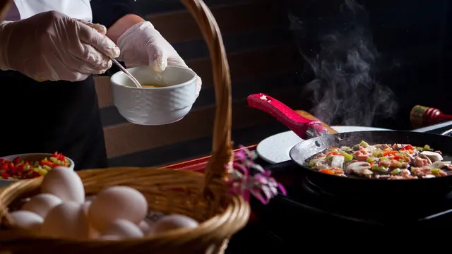 Ilustrasi memasak, caption Instagram