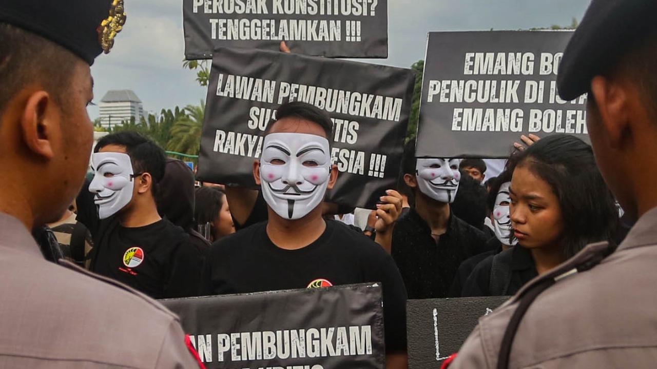 Aksi Kamisan ke-804 diisi dengan pembacaan Petisi Masyarakat Sipil. <br>(Foto Liputan6.com / Angga Yuniar)<br>