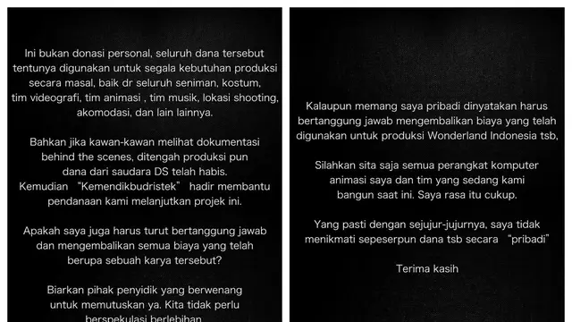 Alffy Rev Berikan Tanggapan Terkait Aliran Dana Doni Salmanan untuk Proyek Wonderland Indonesia. (instagram.com/alffy_rev)